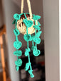 Chenille Crocheted Hanging Flower Basket
